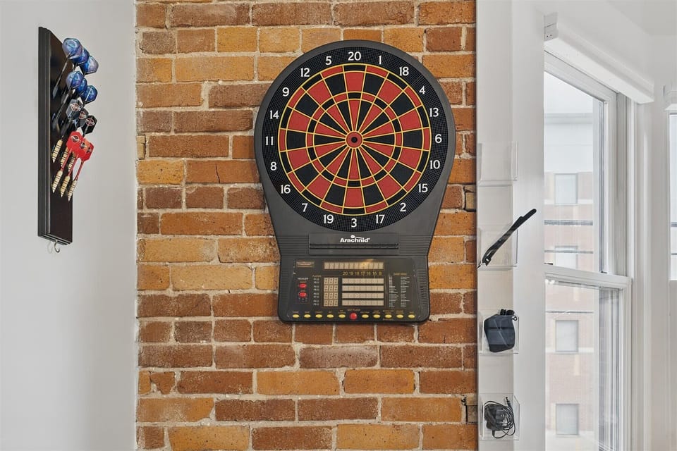 Game Room - Darts. Both units have a Dart Board