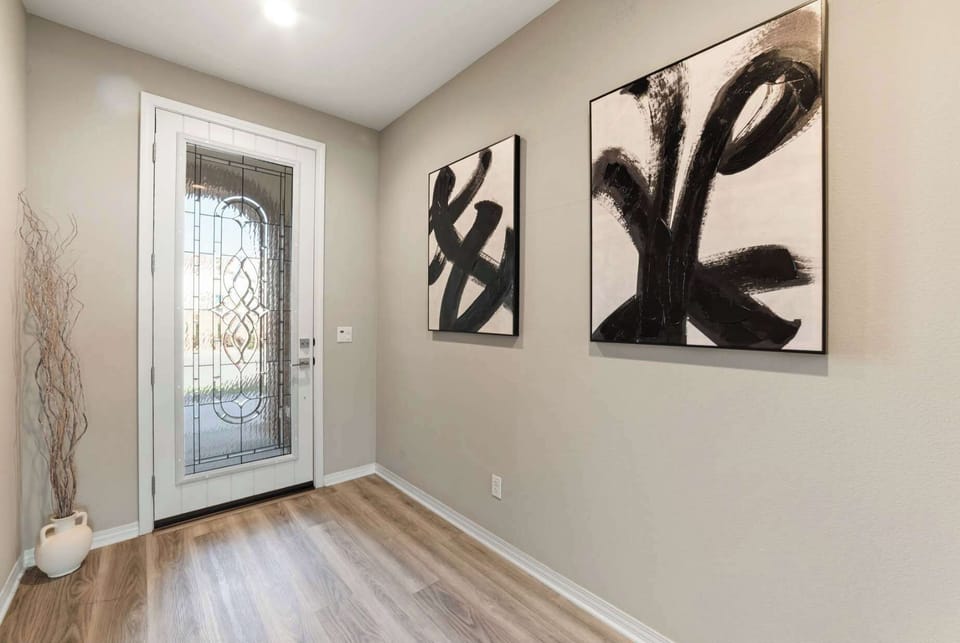 Welcoming entry with stylish modern touches