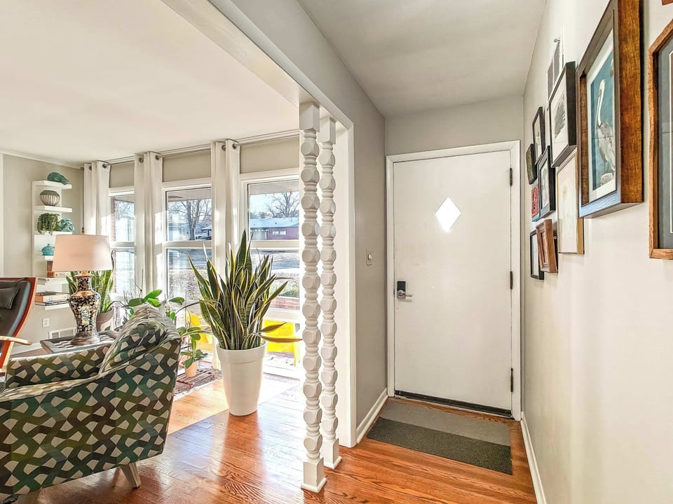 Front door opens to spacious living room
