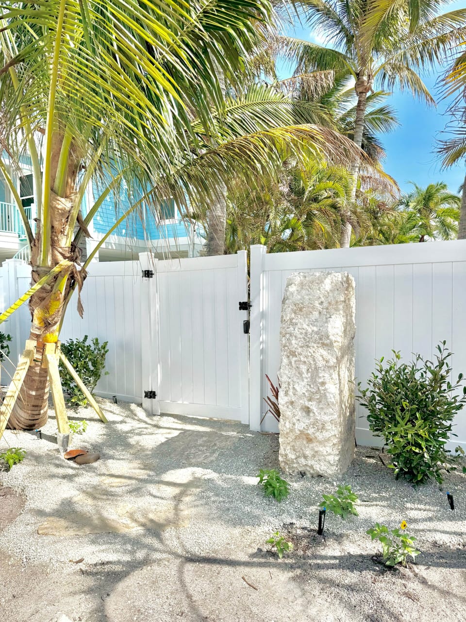 Back entry gate view. 