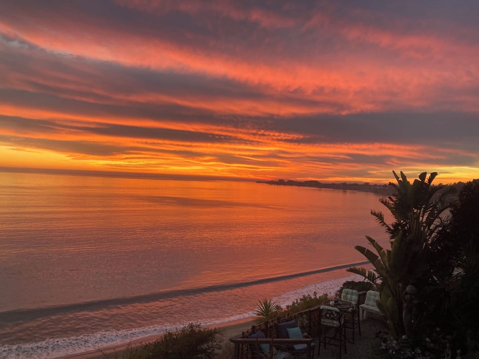 Sunset from backyard