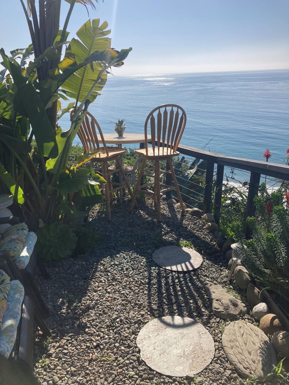 Terrace on the edge of the cliff