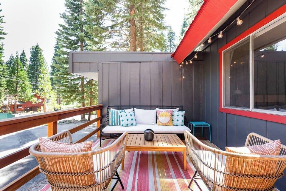 Front deck is a lovely place to relax in the warmer months