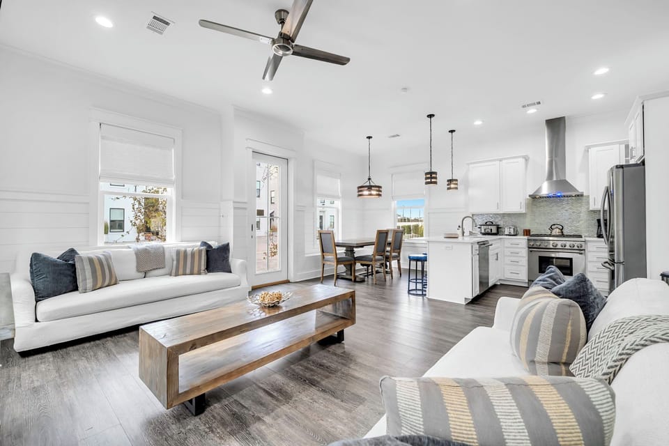 Seamless open-plan living and dining