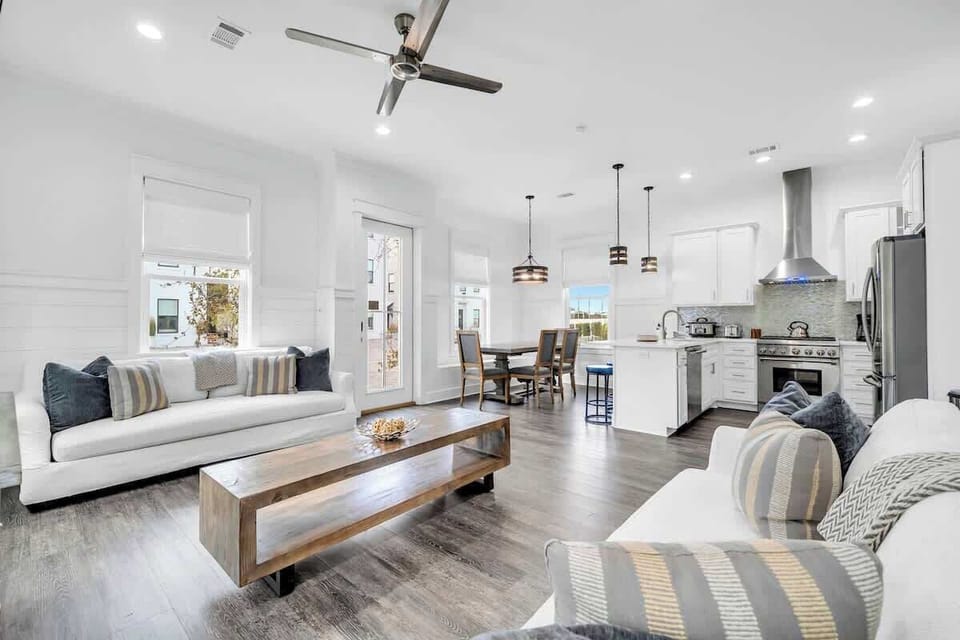 Seamless open-plan living and dining