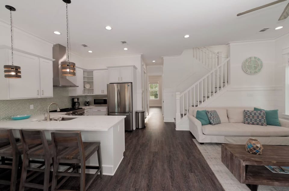 Open kitchen and living space