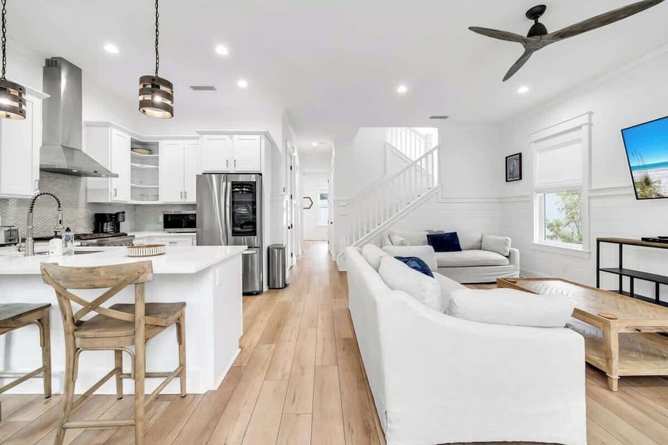 Seamless open-plan living and dining