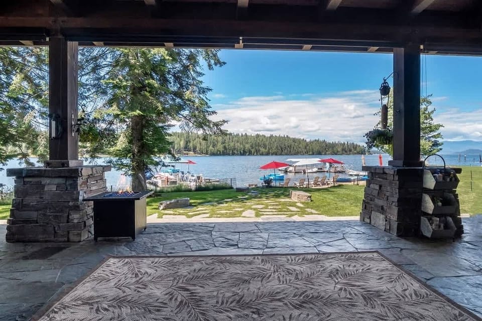Great view of the lake looking towards the water 