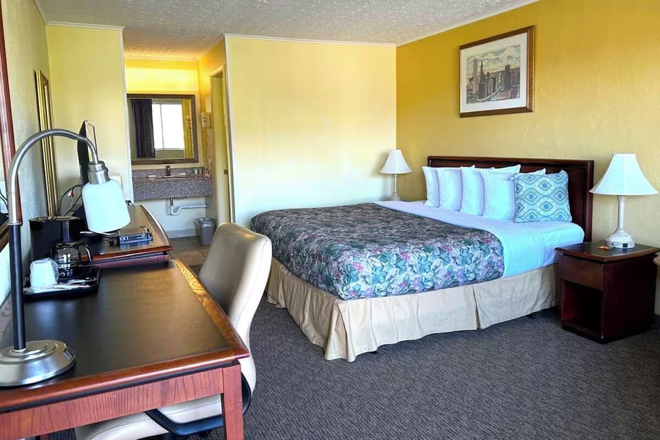 Bedroom. Interior and views may vary based on location and availability