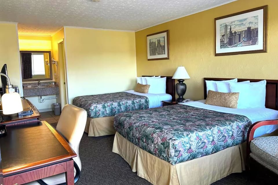 Bedroom. Interior and views may vary based on location and availability