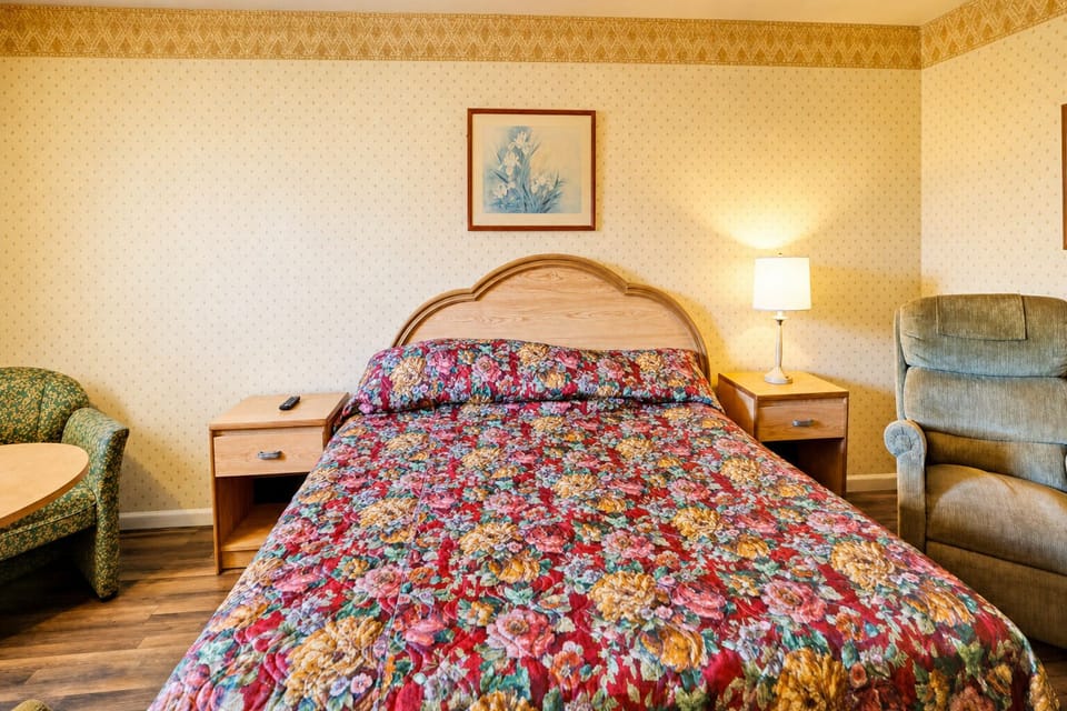 Sink into plush bedding and drift off in comfort.