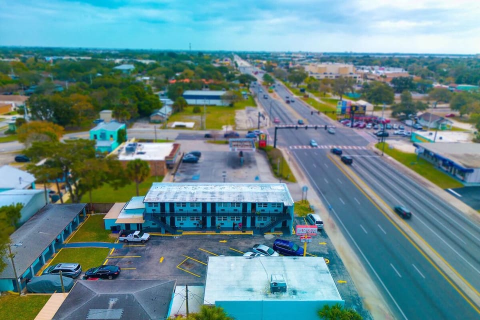 Aerial view of the property