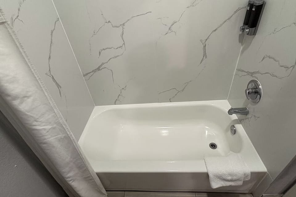 Soak and reset in the spotless tub with fresh towels.