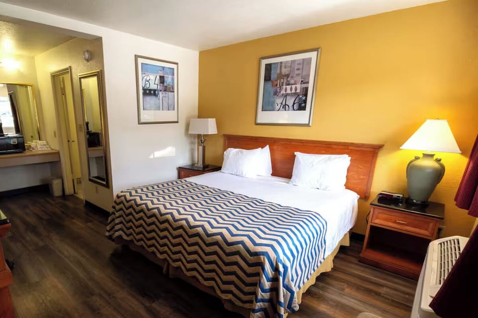 Bedroom. Interior and views may vary based on location and availability