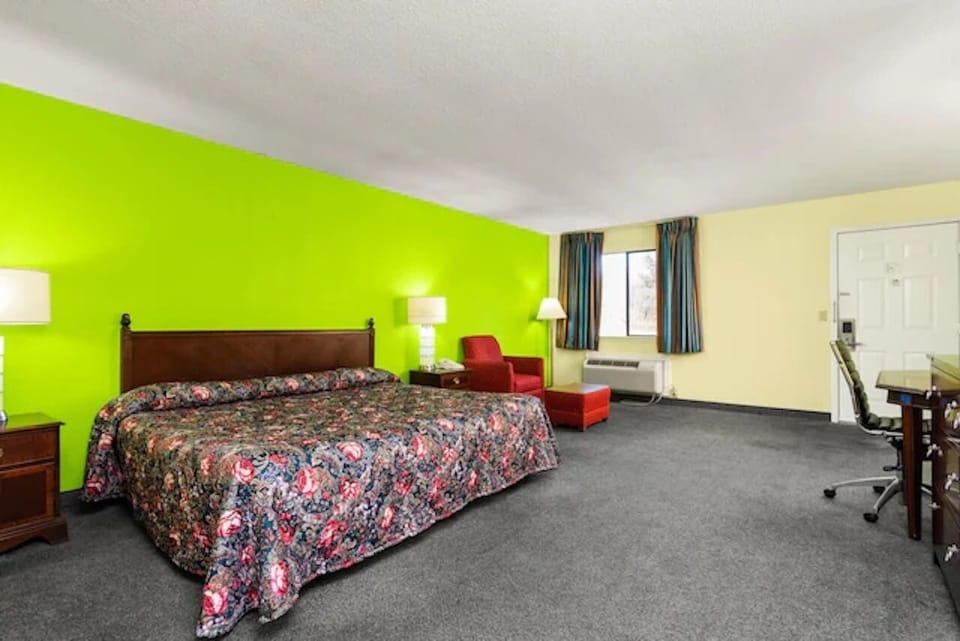 Stretch out in a spacious room with restful, open layout.