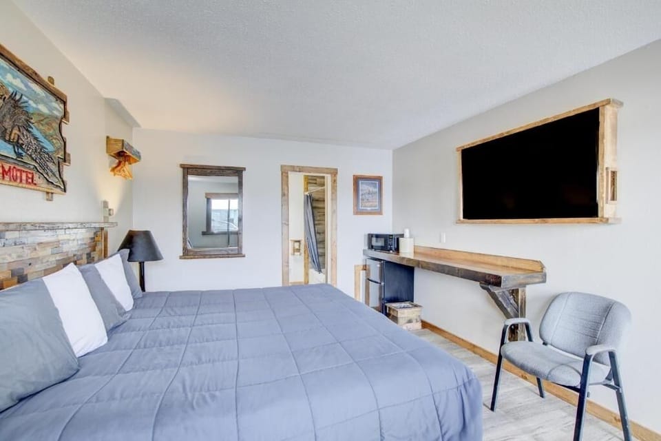 Unwind on the plush bed after a day exploring.