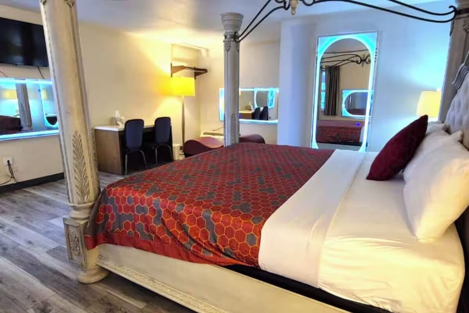 Bedroom. Interior and views may vary based on location and availability