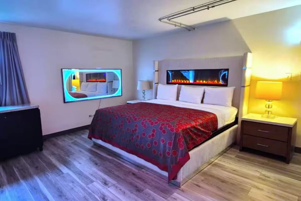 Bedroom. Interior and views may vary based on location and availability