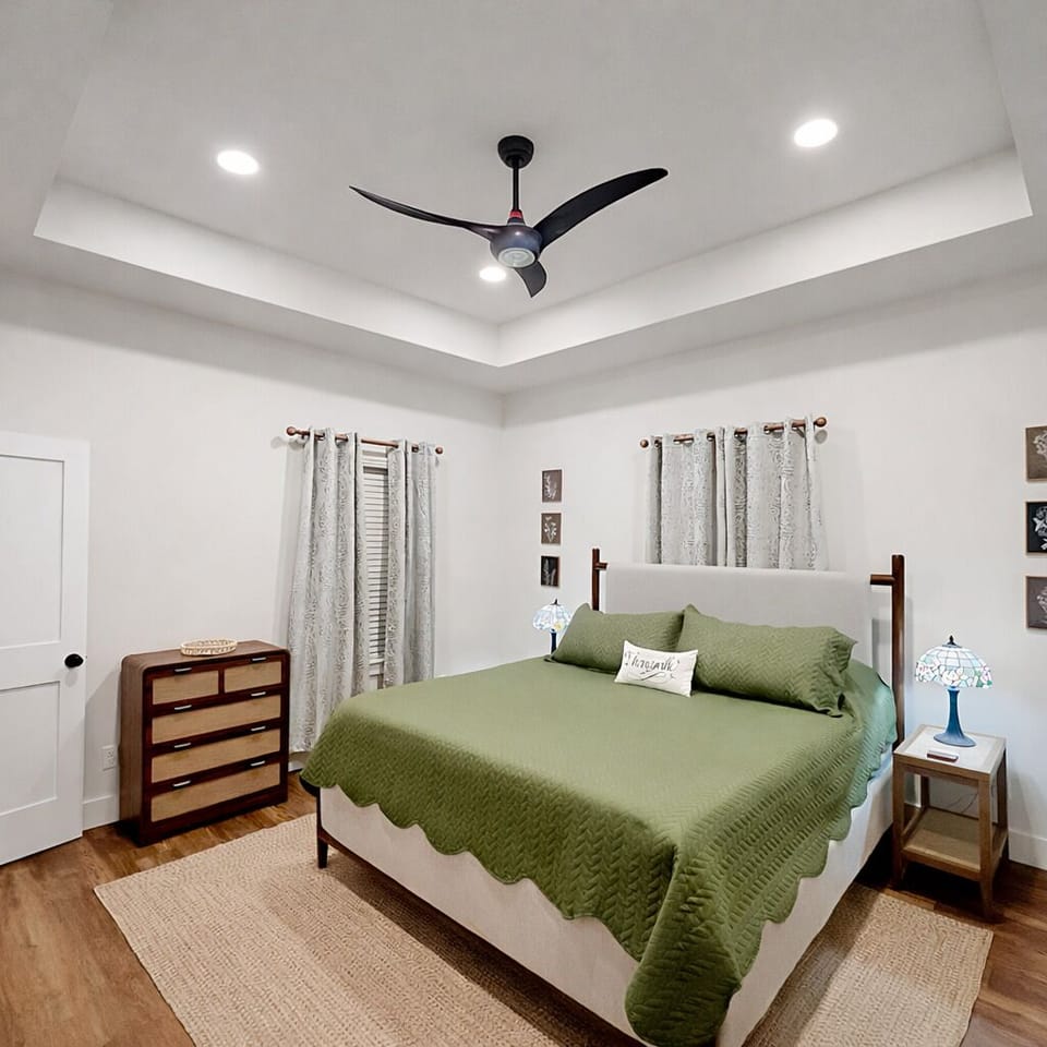 Master Bedroom. Has smart TV.