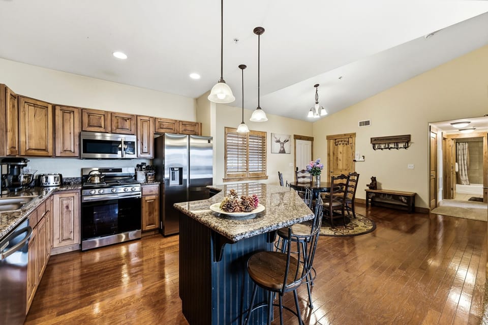 Large kitchen for all the cooking and gathering needs you have. 