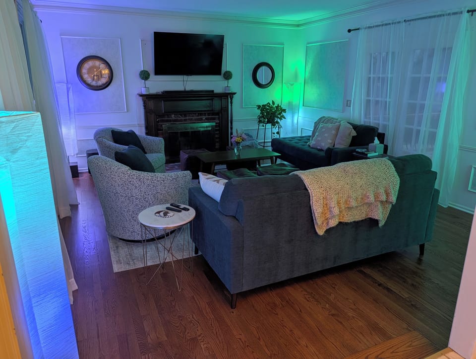 The lounge! The place to hangout to talk, veg in front of the TV, or just... lounge.