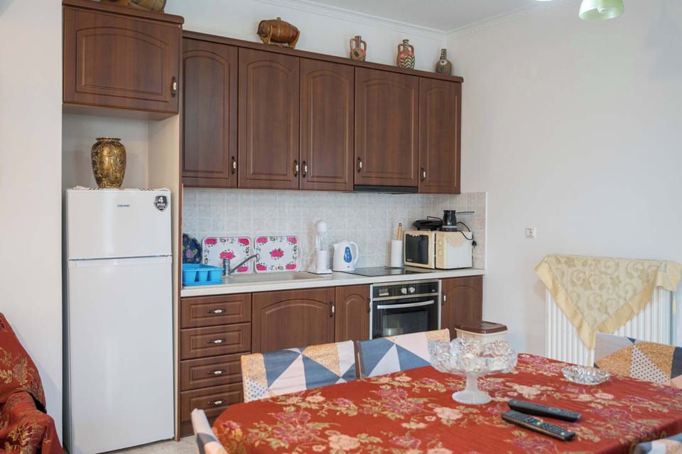 Fully equipped kitchen with everything needed for home-cooked meals.