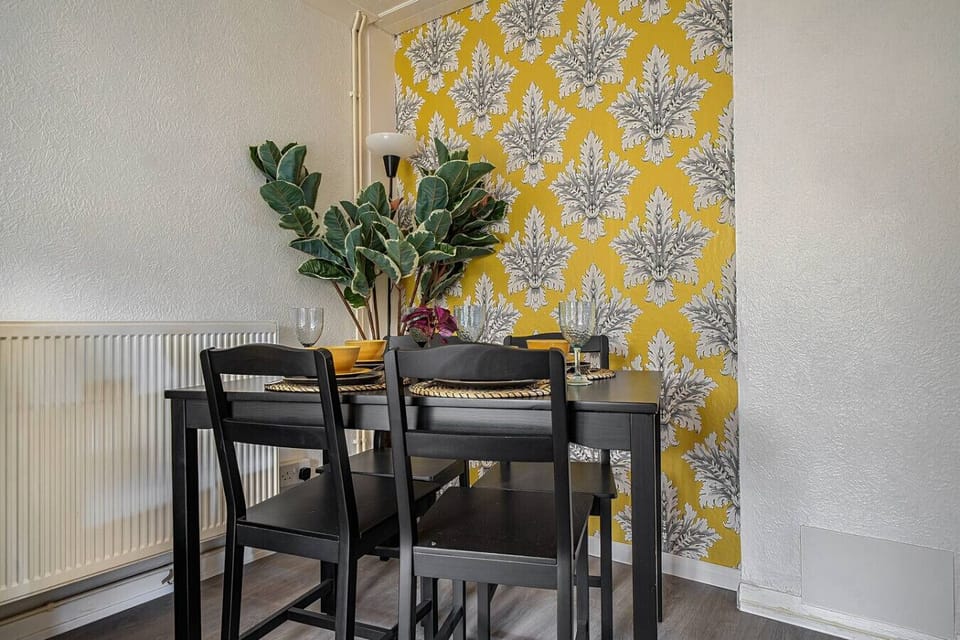Set the table here for a relaxed meal or a work session