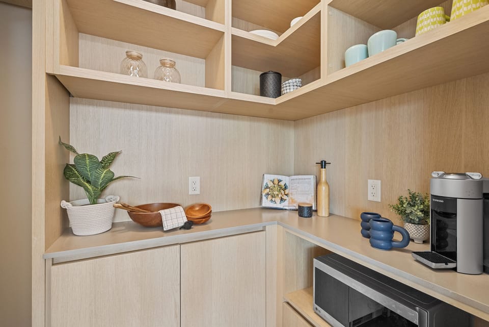 Pantry off modern kitchen