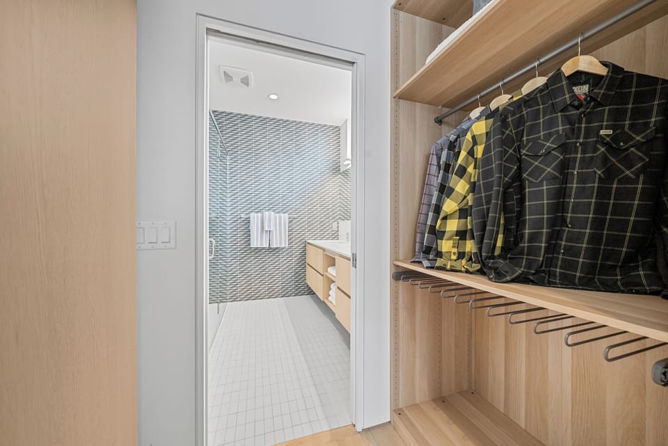 Modern Guest walk-in closet and ensuite