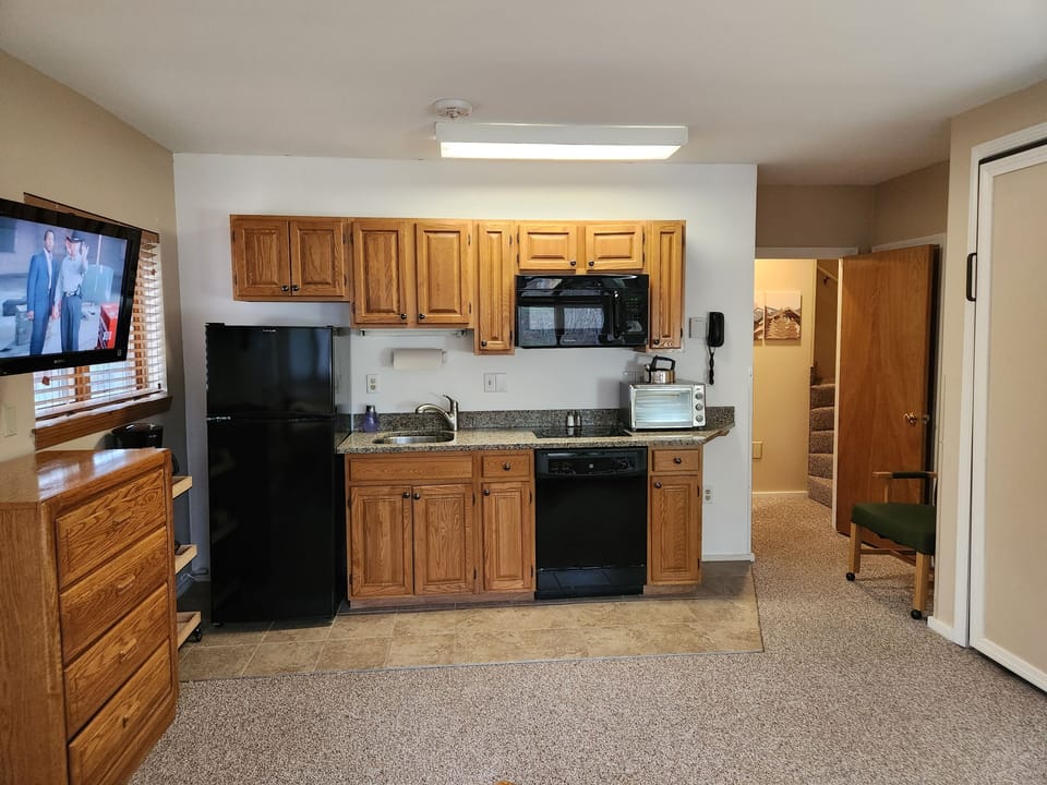 Kitchenette area in the living room.