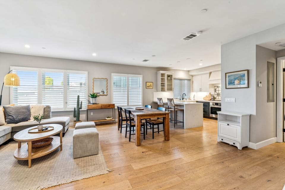 Spacious open living, dining & kitchen area designed for easy gathering