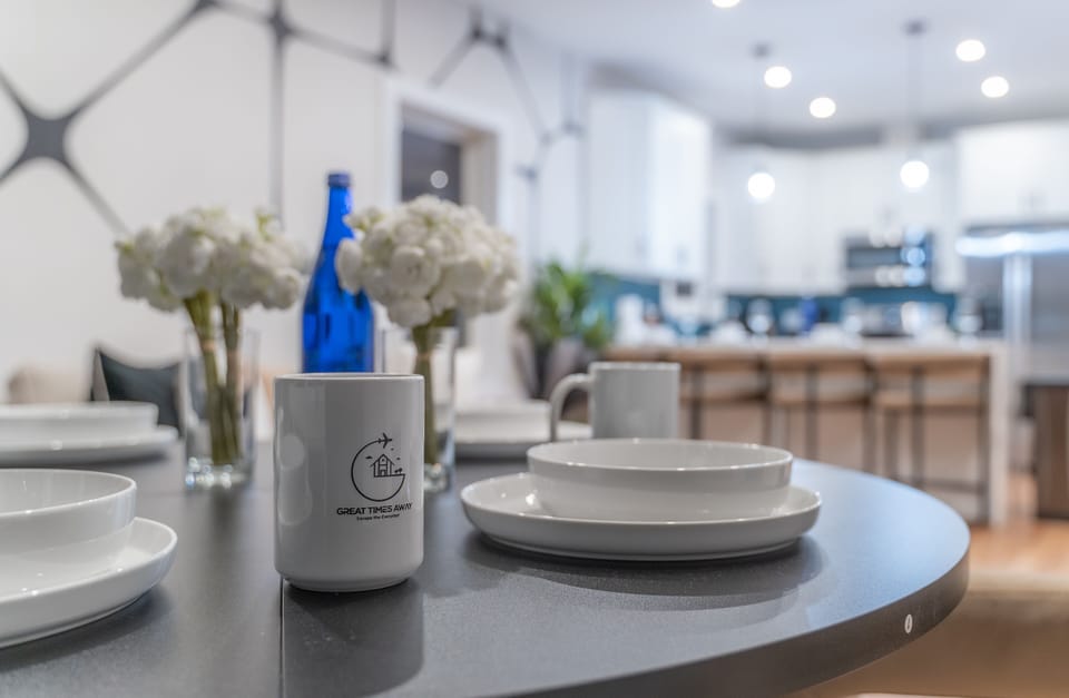 Morning light on the table; start your day in a beautiful, calm space.