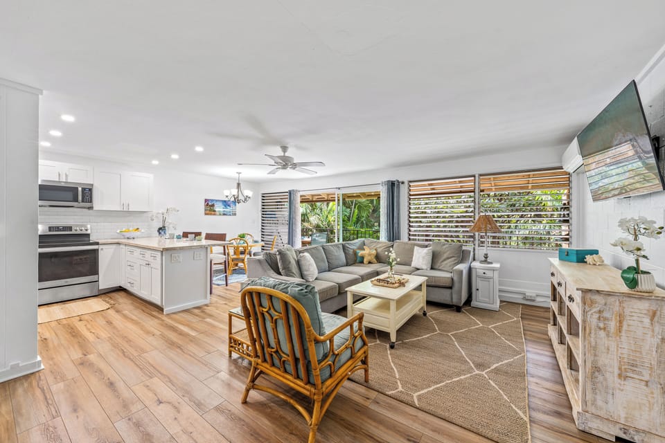 Cook, lounge, and connect — this airy space makes vacation living feel effortless.