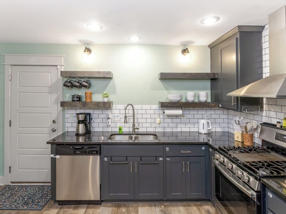 Thoughtfully stocked kitchen designed to make meal preparation simple and convenient. From cooking utensils to small appliances, you'll find the essentials ready for use.