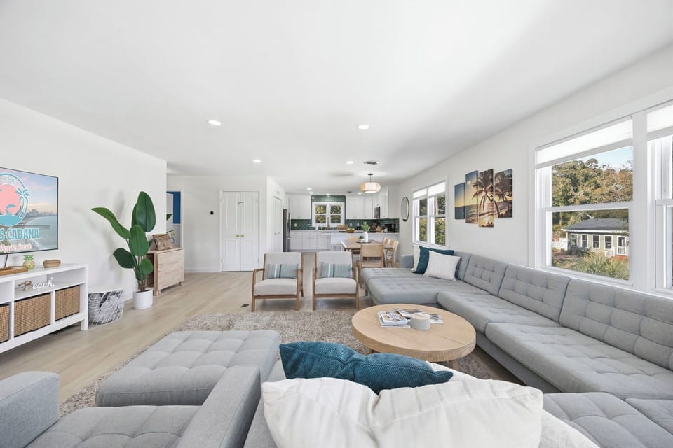 Movie marathon ready! Just grab a spot on the sectional and turn on the Smart TV