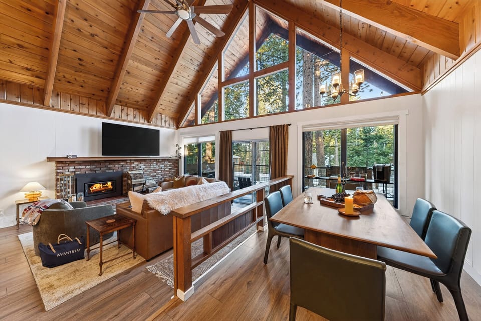 Angle perspective showing the dining and living area layout.