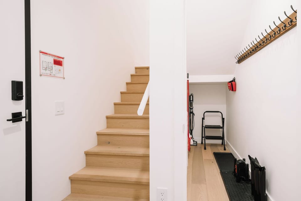 Apres Hideaway stairwell and storage closet