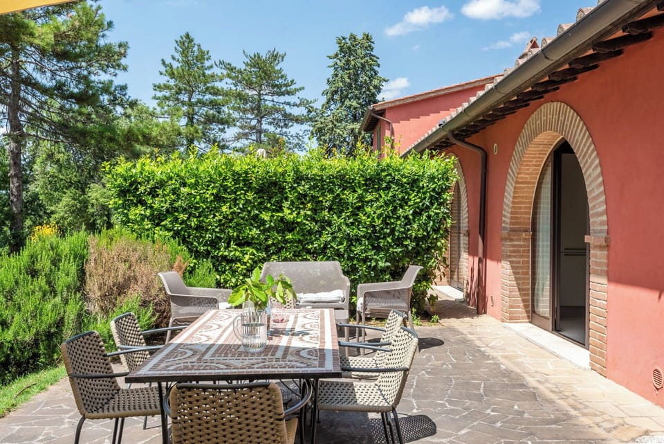 Furniture, Outdoor Furniture, Shrub, Garden, Table, Chair, Kitchen & Dining Room Table, Home, Outdoor Table, Shade