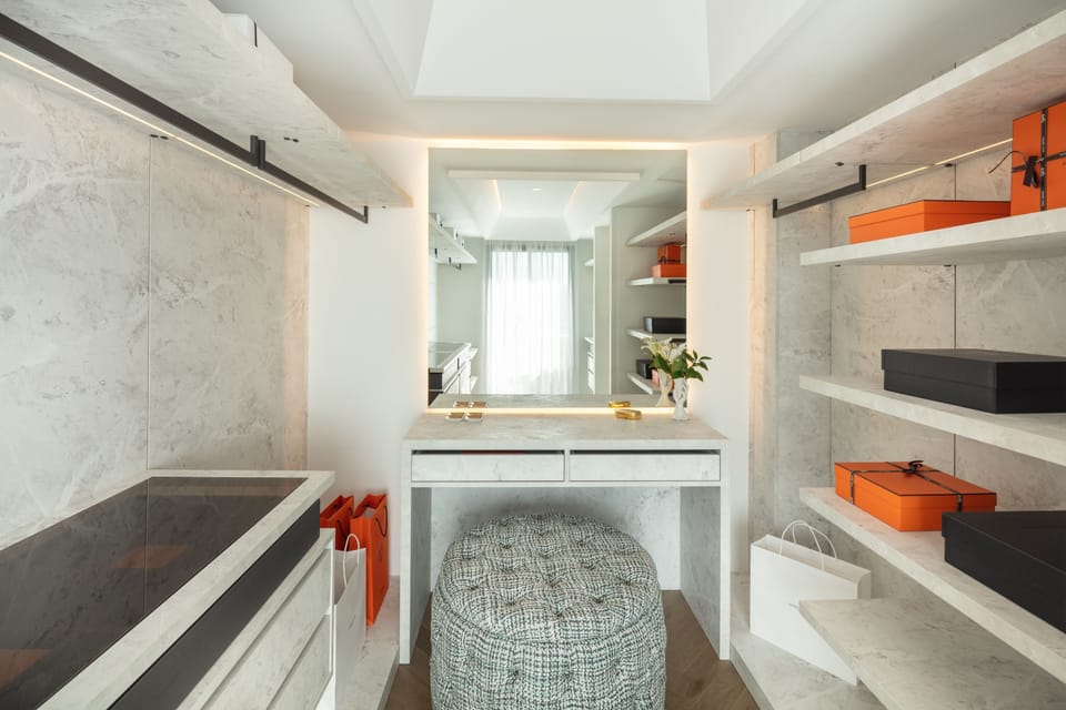 Master bedroom's walk-in closet