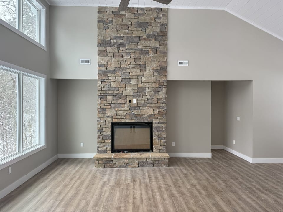 Great room fireplace, construction update 1/31/26.