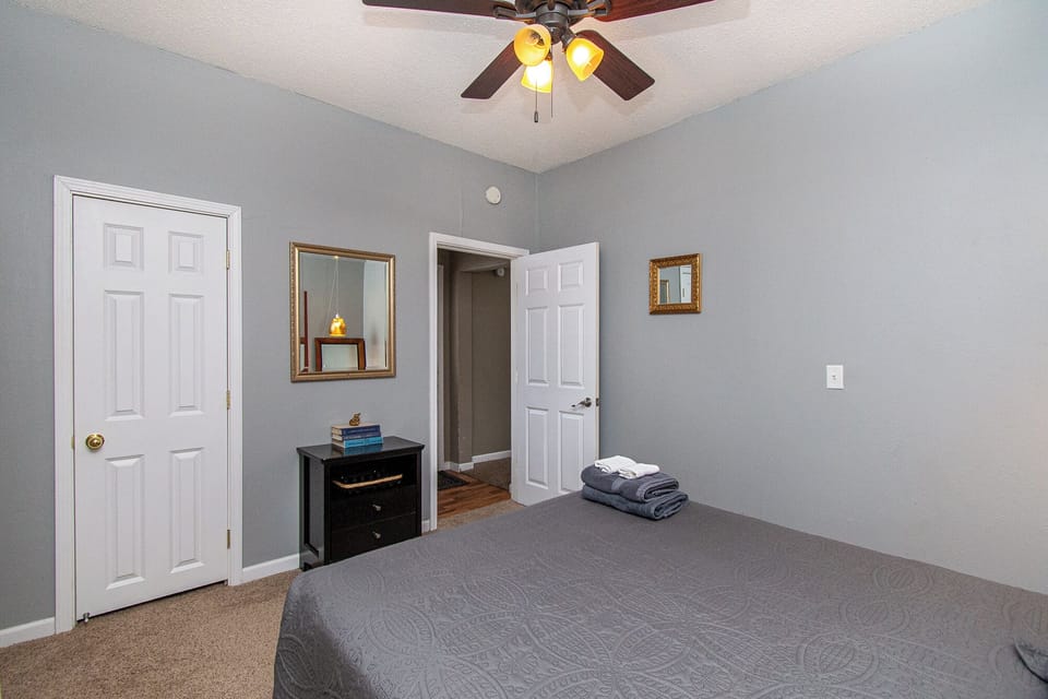 [Bedroom 1, main floor] This bedroom is located just inside the front entrance