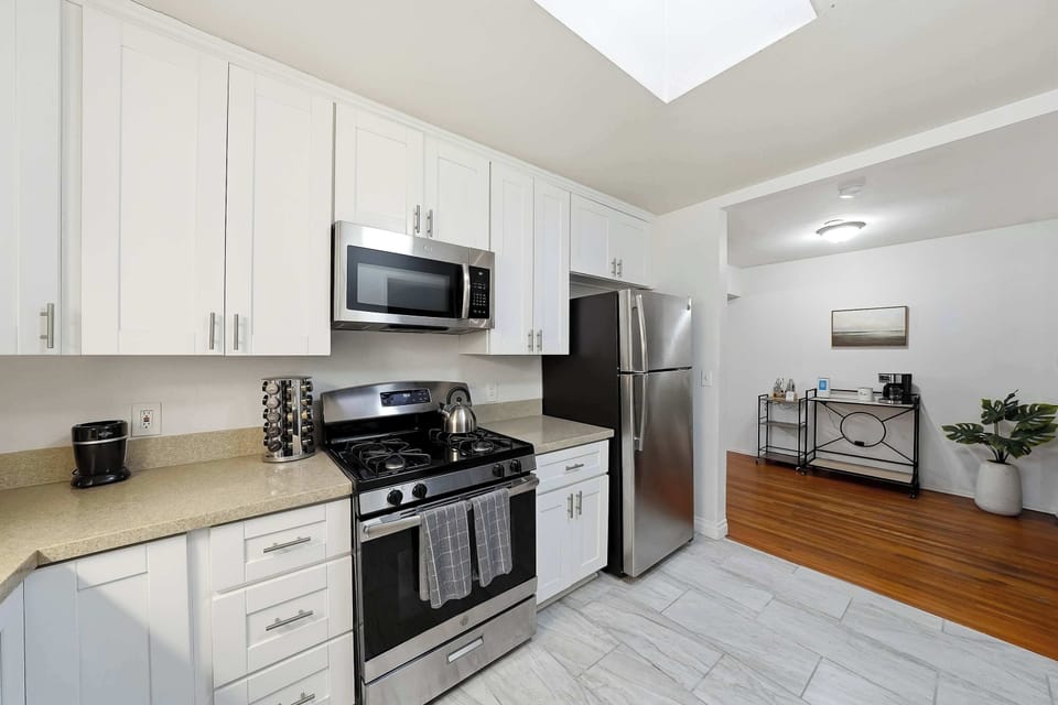 Sleek, updated kitchen designed for effortless meals at home