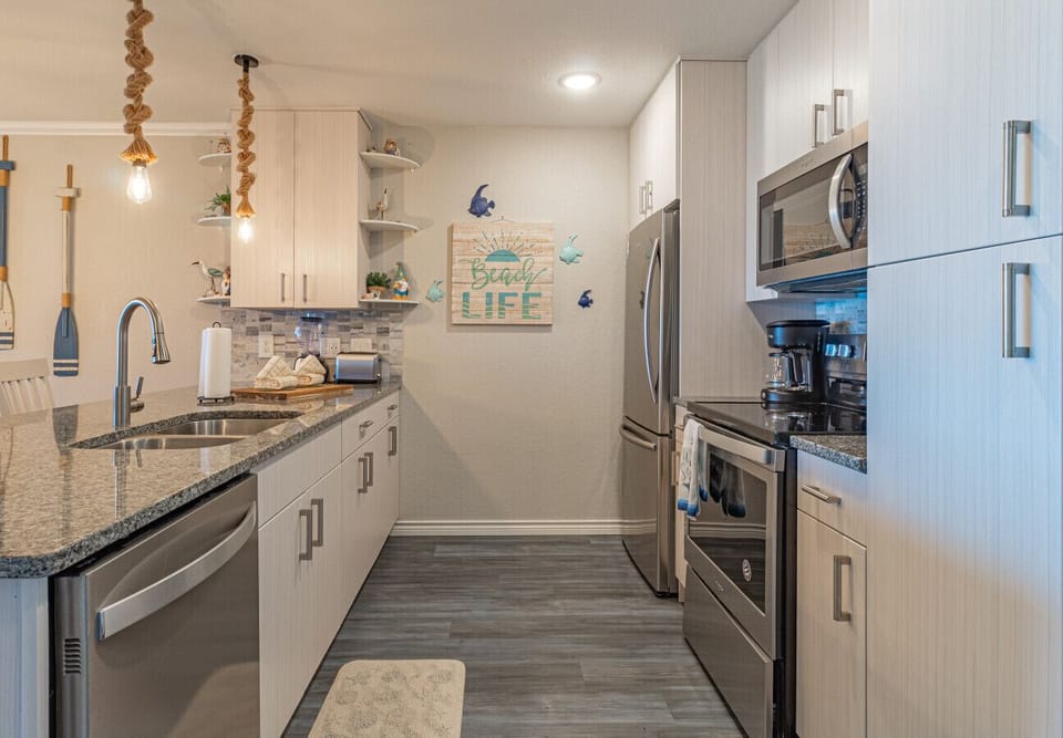Fully equipped coastal kitchen