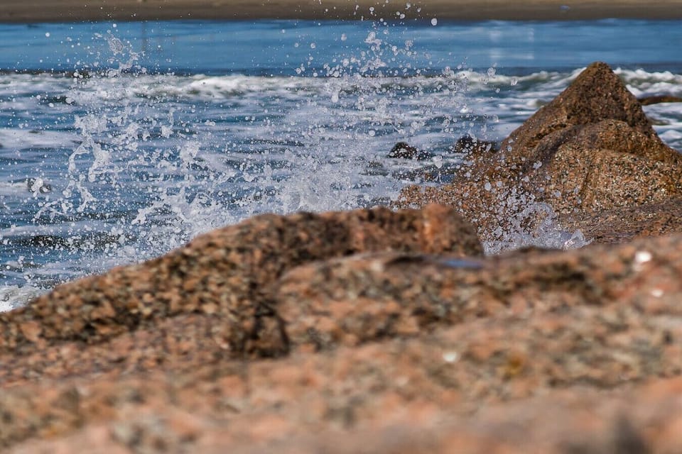 Waves along the jetty