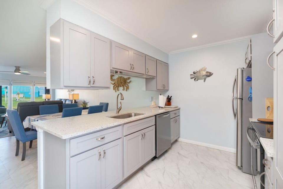 Bright open kitchen