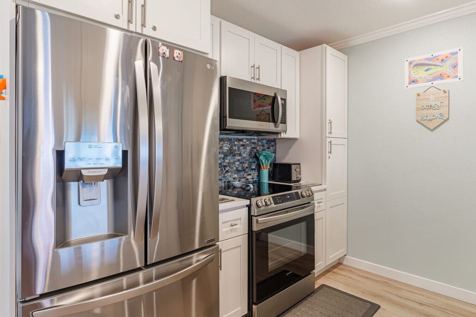 Modern kitchen with stainless appliances