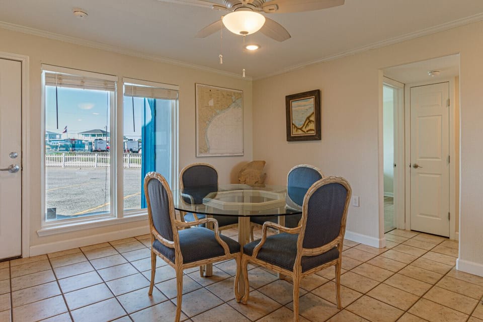 Dining area with natural light