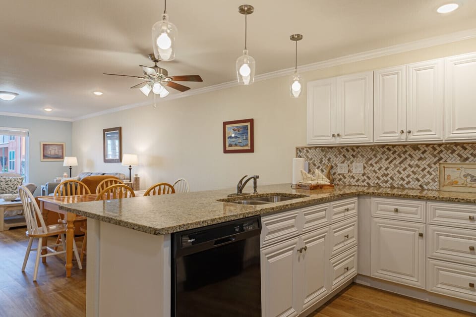 Open kitchen dining space