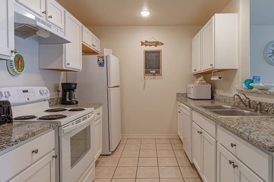 Bright galley kitchen
