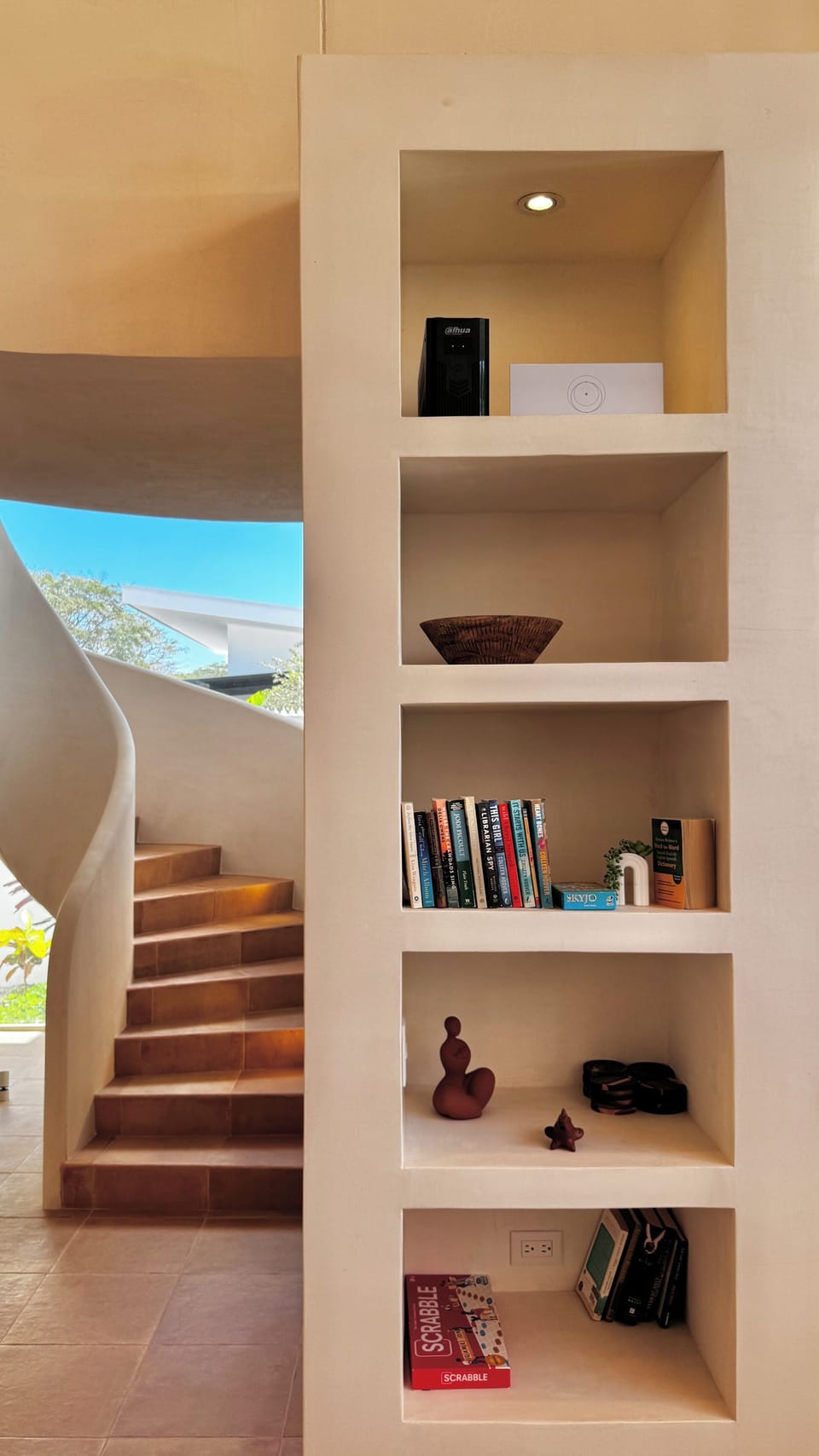 Grab a book and unwind... Or head upstairs to rest